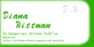 diana wittman business card